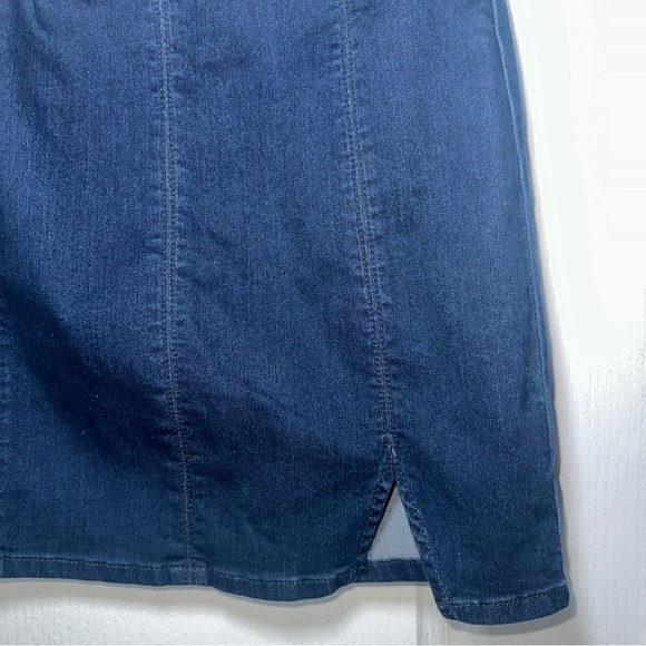 Free People Femme Fatale Denim Mini Skirt Pull On Stretch Waist Size small - Picture 3 of 8